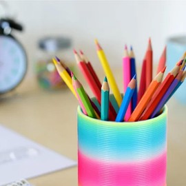 Mega Creative Rainbow Feather Toy for Kids 7*7cm Rainbow Spiral for Kids Adults