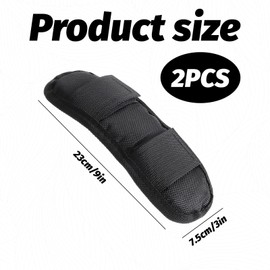Shoulder Strap Pad, 2 Pack Straps Pads, Str ap Pad, Soft Shoulder Str ap P ad, Extra Thick S houlder S trap P ad, Black Removable Universal Replacement for Luggage Bags, S houlder Bags, Guitar S traps