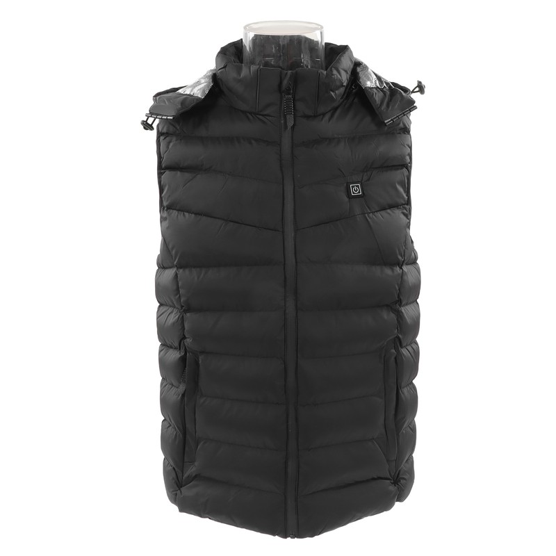 Heated Vest Three Level Temperature Adjustment Waterproof Black Electric Heating