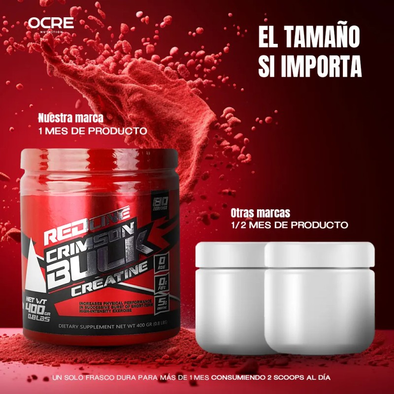 Redline Creatina Monohidratada Crimson Bulk 80 Servis Sfn
