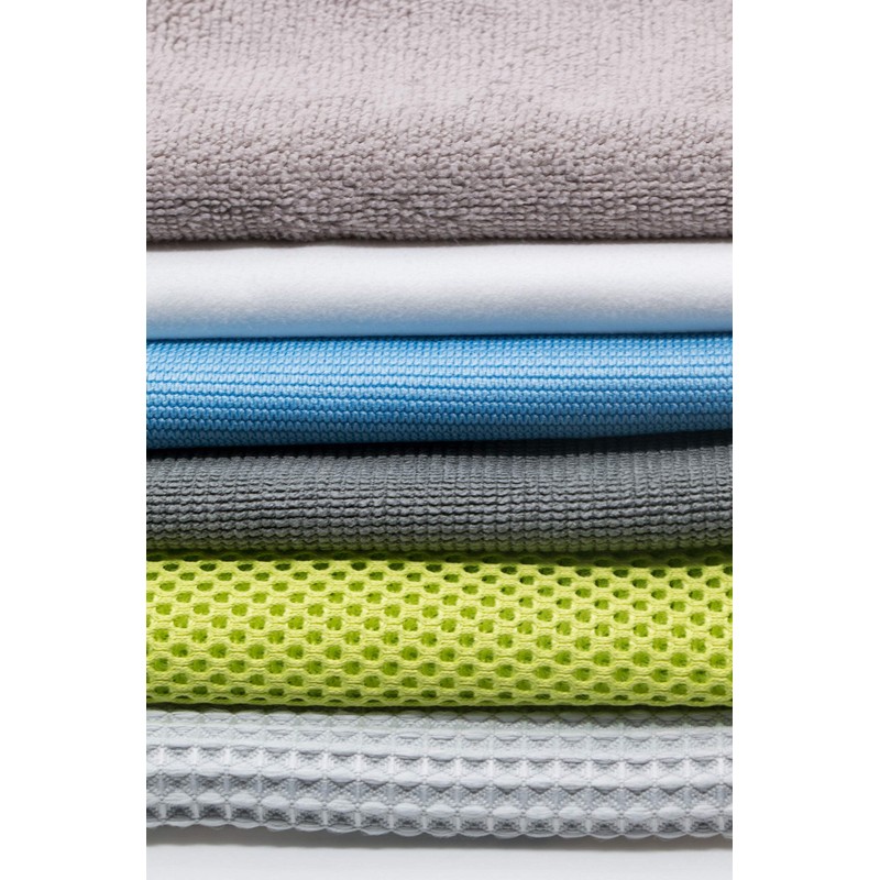 ZOLLNER 6er Set Auto Reinigungstücher aus Microfaser, 40x40 cm