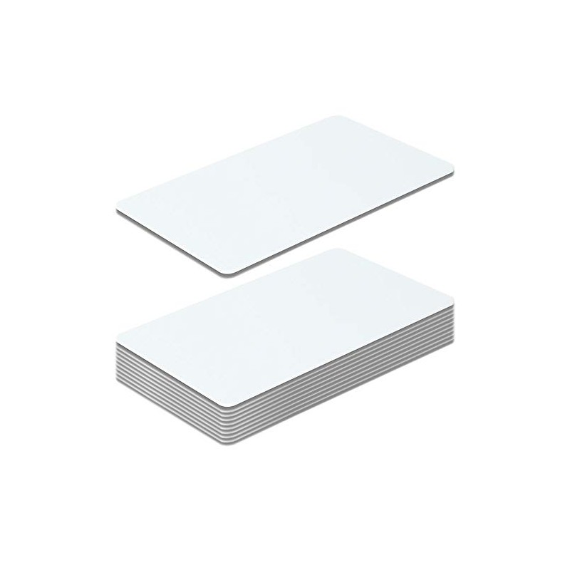 Plastic Cards, 10, White, Plain Cards, JIS Standard Size, PVC