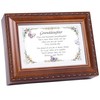 Cottage Garden Granddaughter Woodgrain Rope Trim Music Box Plays Light