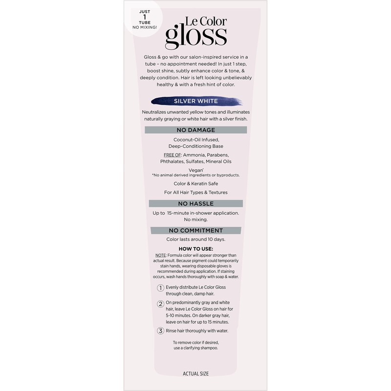 L'Oreal Paris Le Color Gloss One Step Toning Gloss, In-Shower