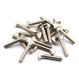 M8X30 T Slot Bolt Carbon Steel Hammer Head Bolt For 4545 Series T Slot Aluminum Extrusion European Standard (20 Pieces)