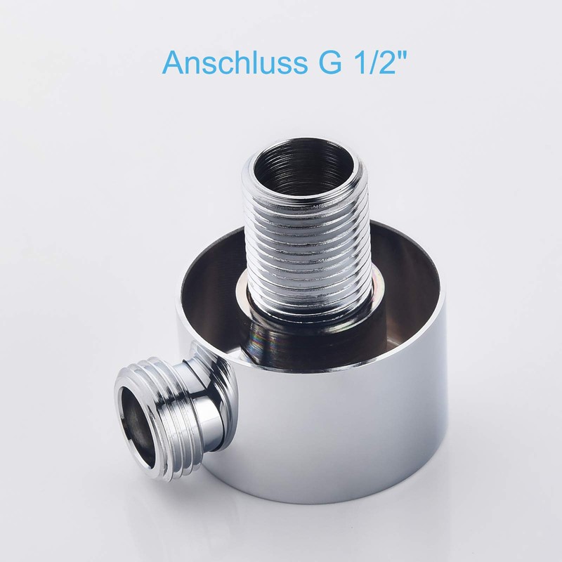 Round Hose Connection Wall Connection Elbow Chrome Keymark Brass Universal