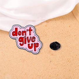 4 PCS Positive Letters Enamel Pins Inspirational Saying Brooches GOOD VIBES KEEP GOING Lapel Badges Backpacks Clothing Hats Decor