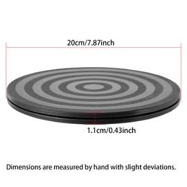 8 Inch Heavy Duty Rotating Swivel Stand - 360˚ Rotation Lazy Susan with Steel Ball Bearings for Model Base/Rotating Plants/Crafts Stand Monitor/TV/Stereos/Potted Plants