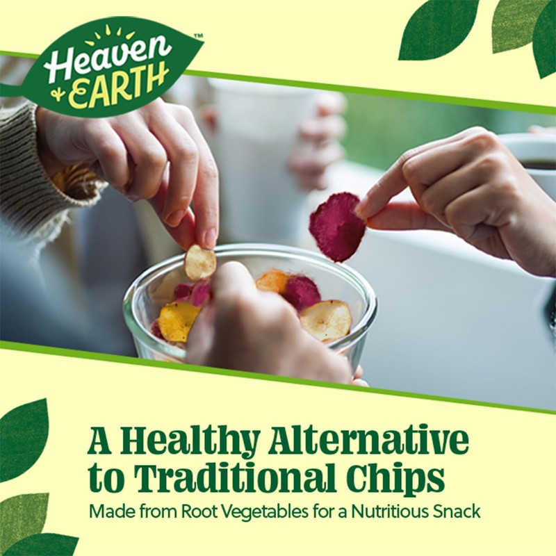 Heaven & Earth Veggie Chips, Root Vegetable Medley Chips 1oz