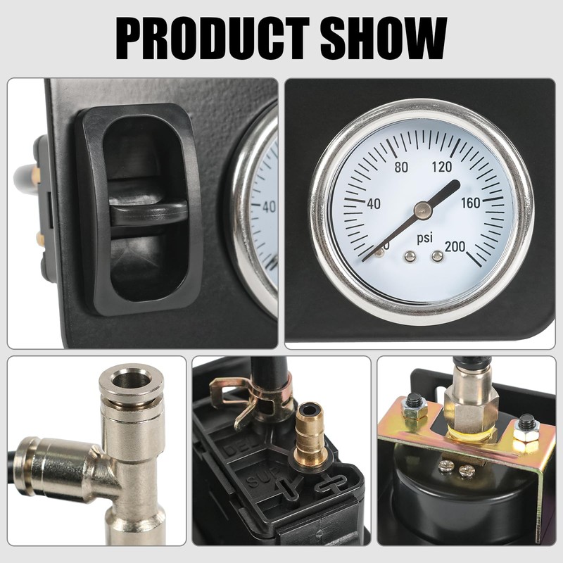 JDMSPEED in Cab Single Air Gauge Control Kit with Paddle
