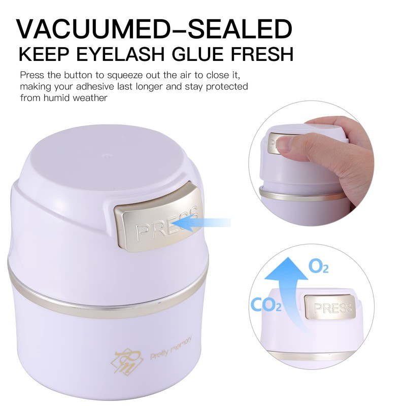 Pretty Memory Lash Glue Holder, Eyelash Extensions Storage Container for
