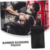 minkissy 2 Pcs Barber Scissors Pouch Hairdressing Tool Bag Sandwich