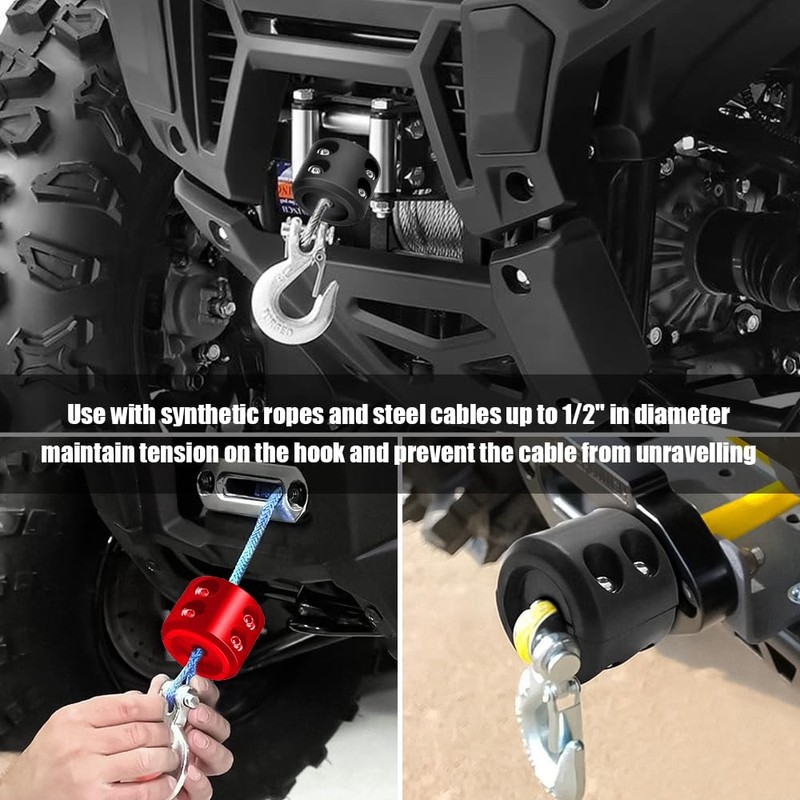 Udbrud Winch Cable Hook Stopper, 2 Pieces Rubber Winch Cable