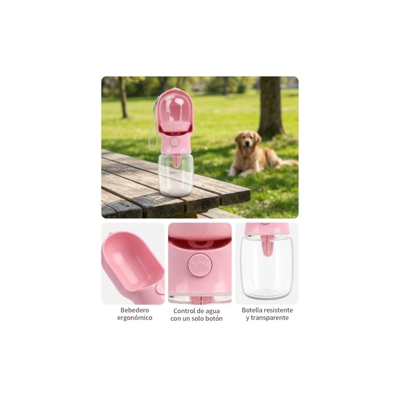 1 Combinación De Botella De Agua Para Perro Y Botella