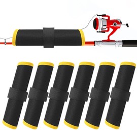 Tioncy 6 Pack Fishing Lure Covers 6 Inch Bait Gloves Lure Wrap Fishing Hook Cover Easily See Bait Storage Protector Guard to Keep Fishermen Safe for Rod