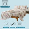 Zusbest King Floral Bed Sheets, Soft 100% Cotton Pink &