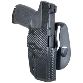 Black Scorpion Outdoor Gear OWB Kydex Paddle Holster fits S&W SD9 / SD9 VE | Outside The Waistband Concealed Carry Holster (Carbon Fiber, Right)