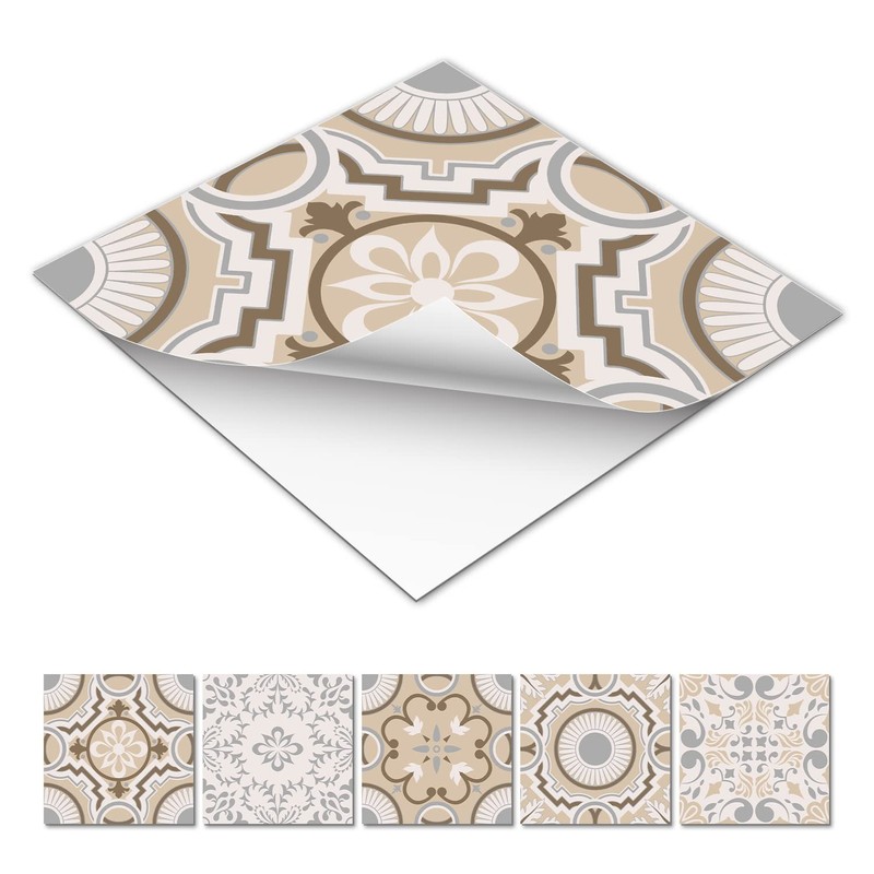 Thickened Frosted Vinyl Floor Wall Tile Sticker, Self-Adhesive Peel and