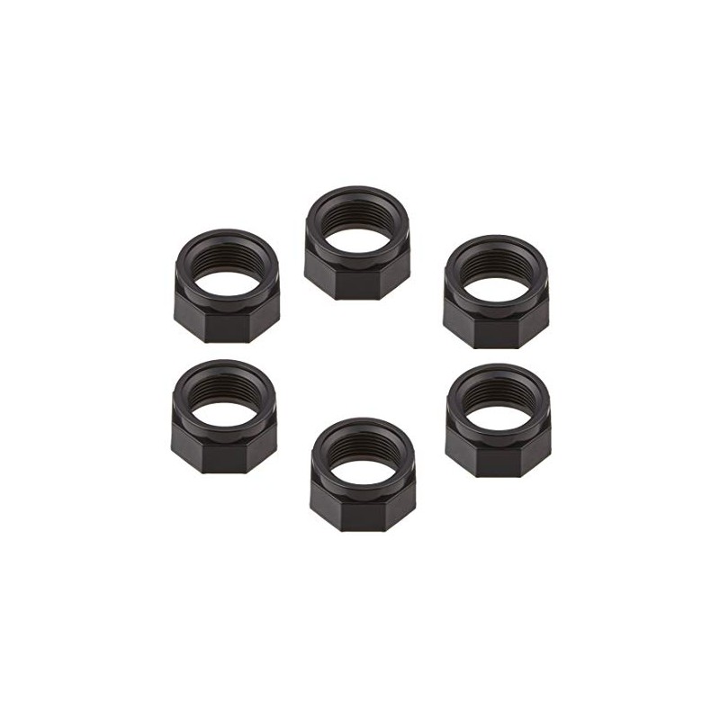 ATIE 6 Pack Black Plastic Pool Cleaner Hose Nut D16