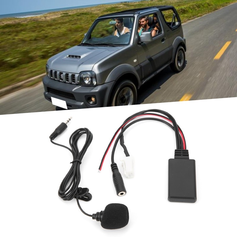 Bluetooth 5.0 AUX Cable Adapter with Microphone Handsfree Replacement for