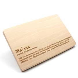 VmG-Store Breakfast Board 23.5 x 15 cm Chopping Board with Laser Engraving as a Gift for Mother's Day Father's Day Birthday Wooden Bread Board with Saying (02 Mama Duden)