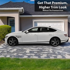 BOGAR TECH DESIGNS Side Window Chrome Delete Overlay Compatible with Genesis G80 2021-2025, Gloss Black