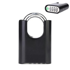 Combination Padlock, 52mm Large Heavy Duty Padlock with 4 Digit Code Lock, Weatherproof Combination Lock Outdoor with 8mm Shackle, High Security Coded Padlocks for Gym Gate Shed Garage School Fence