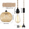 EcoGehen Vintage Pendant Lamp with Plug - Boho Lamp Pendant