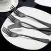 Black Dinner Forks Set of 12, LIANYU Stainless Steel Silverware