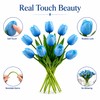 Artificial Tulips for Floral Arrangements, Soft PU Fake Flowers with