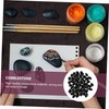 TEHAUX 50 Pcs Hand Painted Rocks DIY Pebble Art Perfect