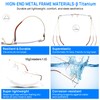 WEMOOTANTS Frameless Titanium Reading Glasses 1.5 Men Women Blue Light