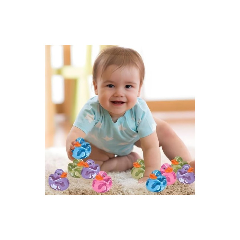 Rhode Island Novelty 2 Inch Camouflage Rubber Duckies, One Dozen
