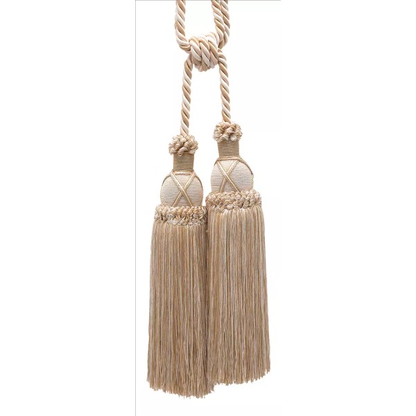 DÉCOPRO Double Tassel Tieback, Color# 4001 - White Sands [Sold