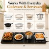 ASBRAVO Electric Warming Tray, 10-Sec Fast Heat,8 Temps & 24