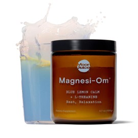 Moon Juice - Magnesi-Om, Blue Lemon - Jar (30 Servings) - Support Brain Health & Rest - Magnesium Powder - L-Theanine - Regularity - Glass Bottle - 100% Traceable - Vegan & Non GMO - 4.2oz