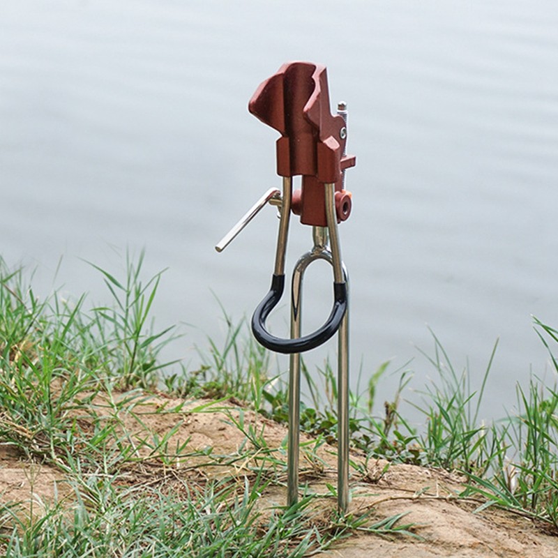 Aluminium Alloy Fishing Pole Tackle Holder Bracket Rod Ground Holder