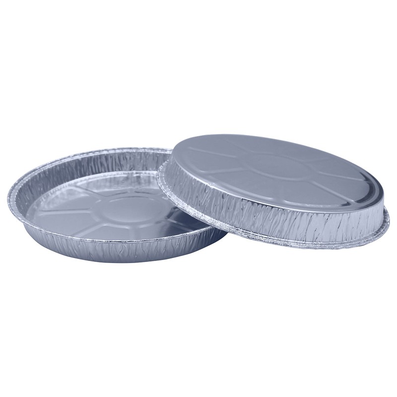 50 x Round 8" Individual Aluminium Foil Trays Flan Pans,