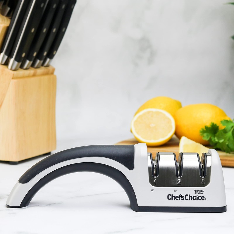Chef'sChoice Manual Knife Sharpeners for 15- and 20-Degree Straight-Edge and