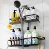 Kadolina Shower Caddy Hanging for Handheld Showerheads, Rustproof Stainless Steel