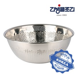 Living Glory Domestic Rice Hamburger Rice Washing Bowl Stainless Steel, Rice Hamburger (Medium) / 리빙글로리 국산 쌀함박 쌀 씻는볼 스텐, 쌀함박(중)