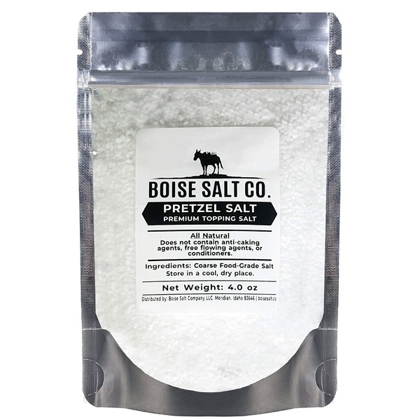 Boise Salt Co. Pretzel Salt – 4 Ounce Resealable Standup Pouch (4 oz)