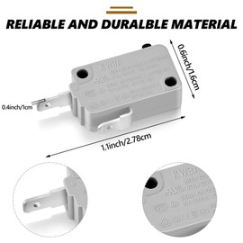 Weewooday 4 Pcs Microwave Oven Door Switch Replacements Part Kw3a Normally Open Normally Close Switches, Compatible with Most Microwave Ovens