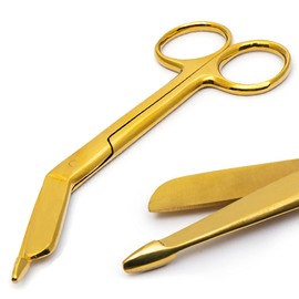 AAProTools Bandage Scissors 5.5" Full Gold - Nurses Instrument Shears - 5.5