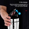 Shaker Bottle 800ml Stainless Steel with Whisk Portable Protein Shaker