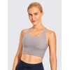 CRZ YOGA Strappy Longline Sports Bras for Women - Wirefree