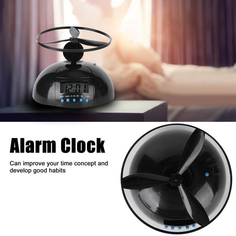 Leapiture Flying Alarm Clock, Propeller Alarm Clock, Digital Portable Clock