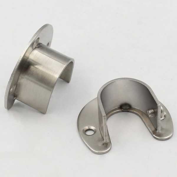 HOJLKLD Closet Rod Bracket, 4 Pack Stainless Steel Closet Rod