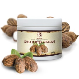 Shea Butter - 500 g - Butyrospermum Parkii from Africa - Body Butter - Karité Body Butter - Emollient - Shea Butter - for Very Dry Skin - Hair Treatment - Skin Care - Nail Care - Hand Care - Massage