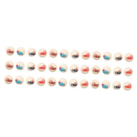 Operitacx 3 Sätze Holzperlen Zum Valentinstag Ästhetisch Rot Webstuhl Aufkleber Nummer Bastelmaterial Bastel Materialien Anhänger Aus Holzperlen Diy-perle Mit Zartem Muster 100 Stück * 3